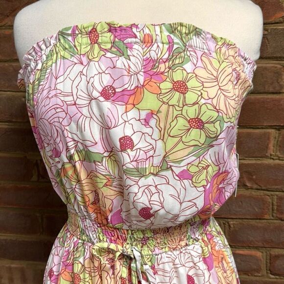 Jessica Simpson Floral Strapless Maxi Dress Size Medium NEW - Picture 3 of 6